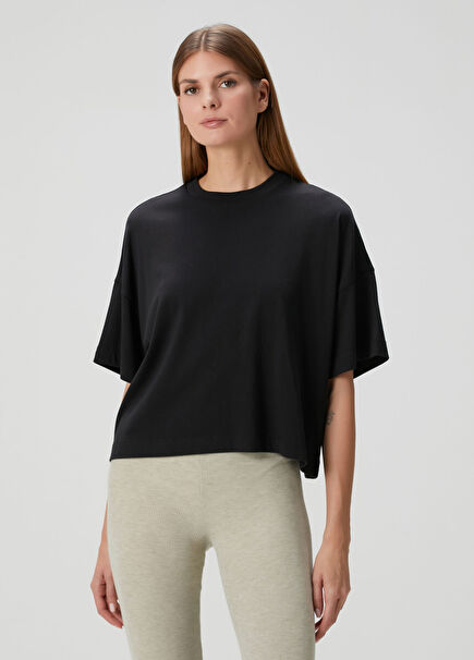Boxy Fit Black T-Shirt