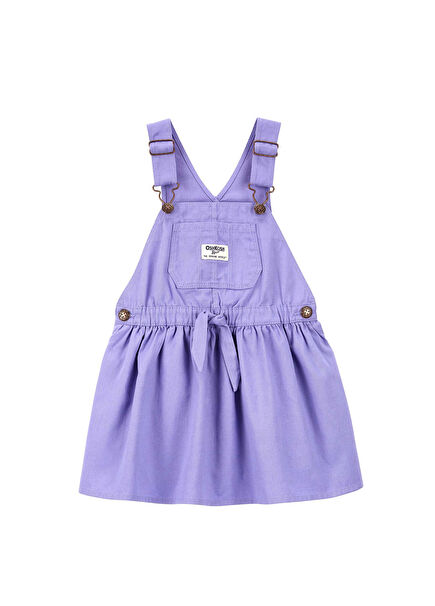 Lila Kız Bebek Etekli Salopet