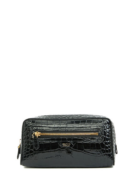 Siyah Deri Tıraş Çantası