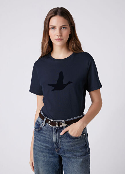Petrol Logo Baskılı T-shirt