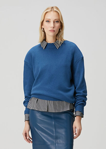 Dark Blue Wool Sweater