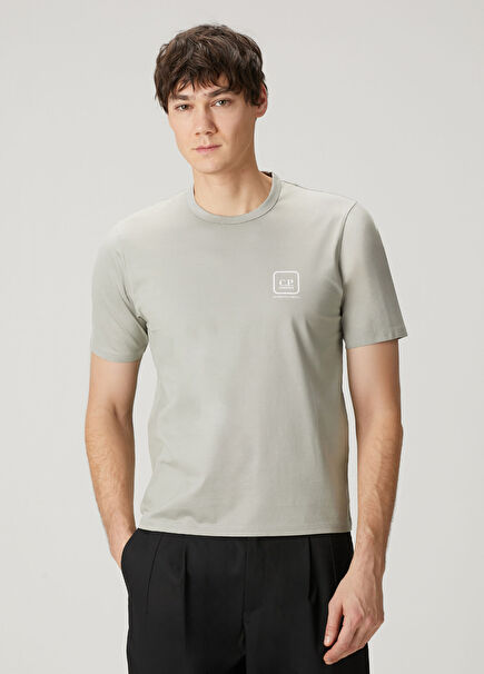 Grey Logo Printed T-Shirt