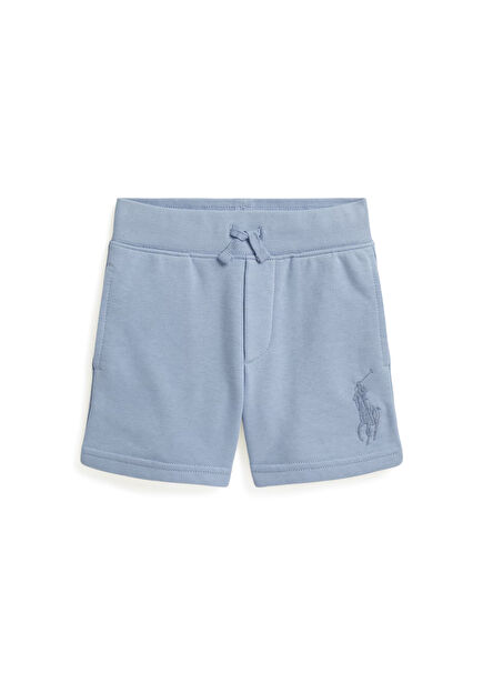 White Logo Embroidered Boys' Shorts