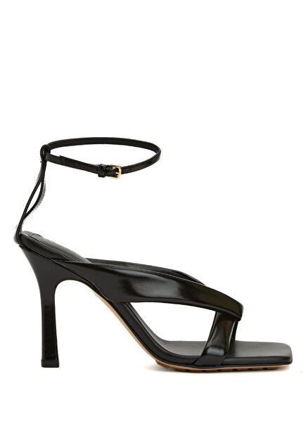 Riva Black Women's Leather Sandals