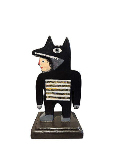 Tarkan Güveli Acrylic Painted Wooden Metal Sculpture