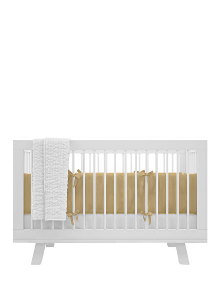 Mustard Bumper Cotton Crib Side Protection 60 x 120 cm