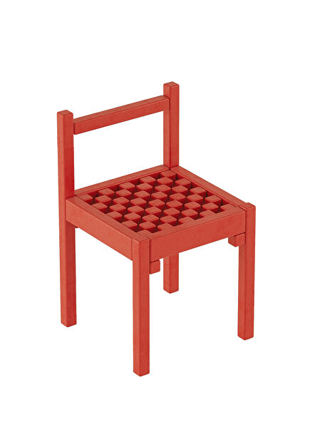 Flexa Kırmızı Ahşap Mini Çocuk Çalışma Sandalyesi 