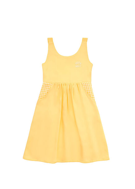 Mimosa Yellow Strappy Girl's Dress