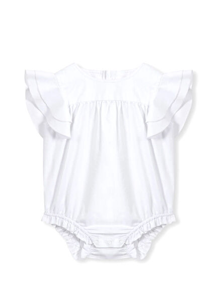 Sude White Baby Girl Jumpsuit