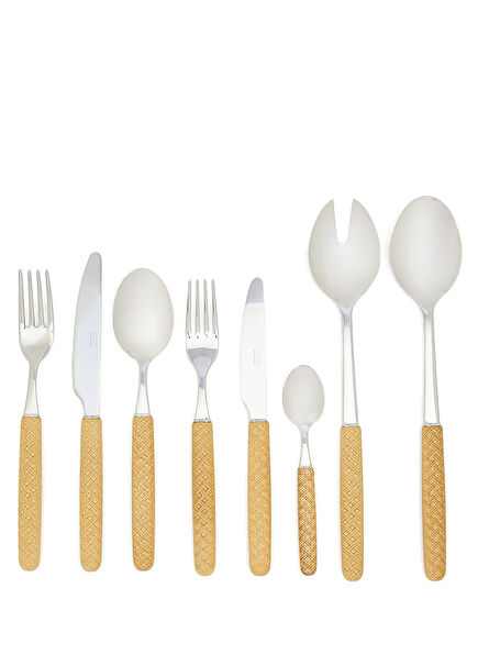 Intreccio Collection Bej 74 Parça Çatal Bıçak Kaşık Seti