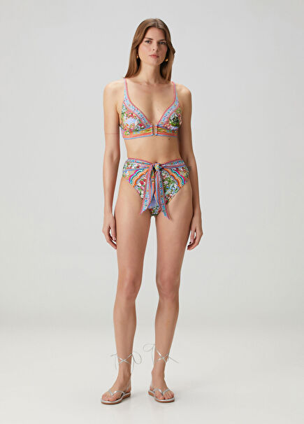 Floral Tie Bikini Bottoms