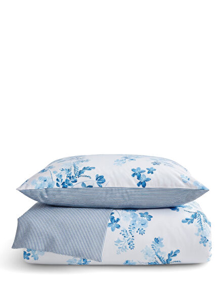 Sevilla Mavi Desenli Çift Kişilik Nevresim Takımı 200 x 220 cm