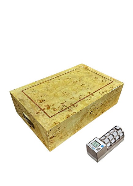 Italy Humidor Cedar Mapa Poplar CigarSpa 300's Cigar Box with Electronic Humidifier