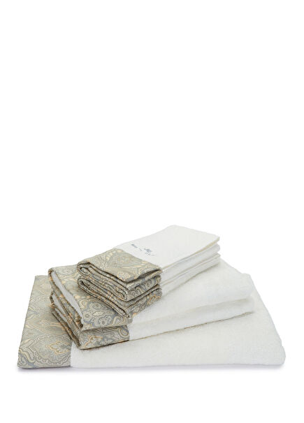 7Plies Beige Set Of 5 Towels