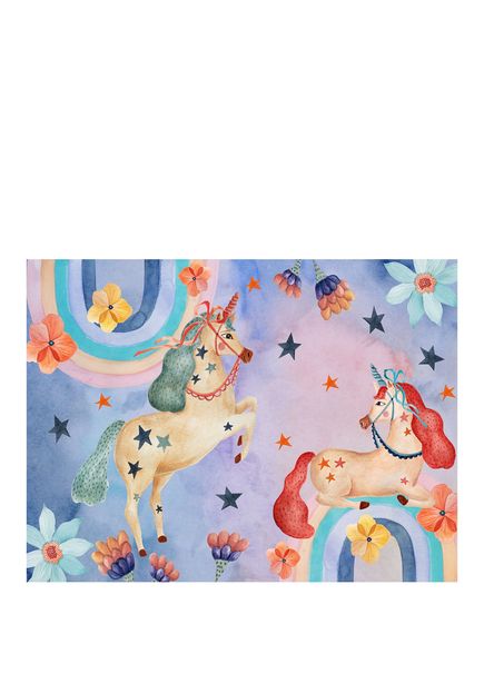 The Night Spell Renkli Mor Figürlü Hipoalerjenik Çocuk Halısı 120 x 160 cm