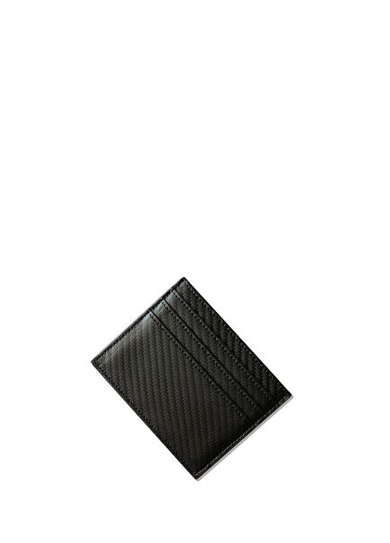Black Carbon Fiber Men's Slim Card Holder