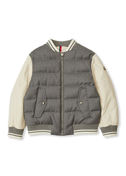 Alvaro Gri Erkek Çocuk Yün Bomber Ceket