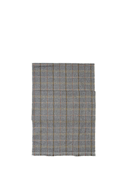 Brown Gray Houndstooth Patterned Men's Scarf
