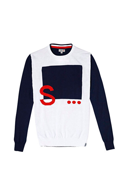Jumper G36 Navy Blue Striped Long Sleeve Sweater