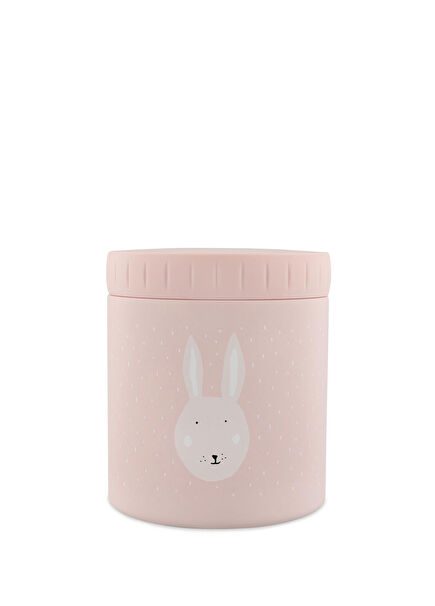 Mrs. Rabbit Pembe Çelik Termal Çocuk Yemek Kabı 500 ml