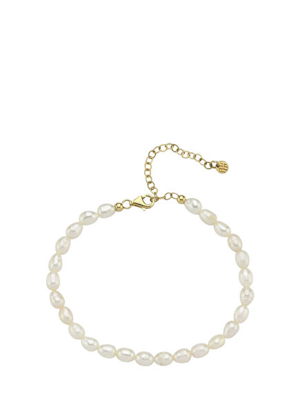 Oval Pearl 14K Gold Women's Bracelet