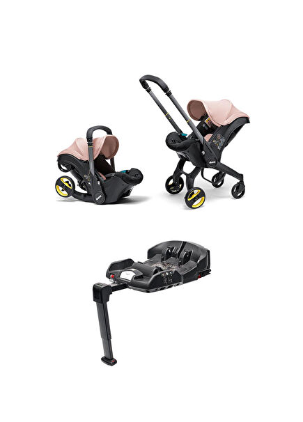i-Size Isofix Base Blush Pink 0-13 kg Baby Carrier Car Seat That Converts into a Baby Stroller