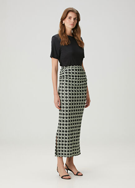 Norine Geometric Patterned Maxi Skirt