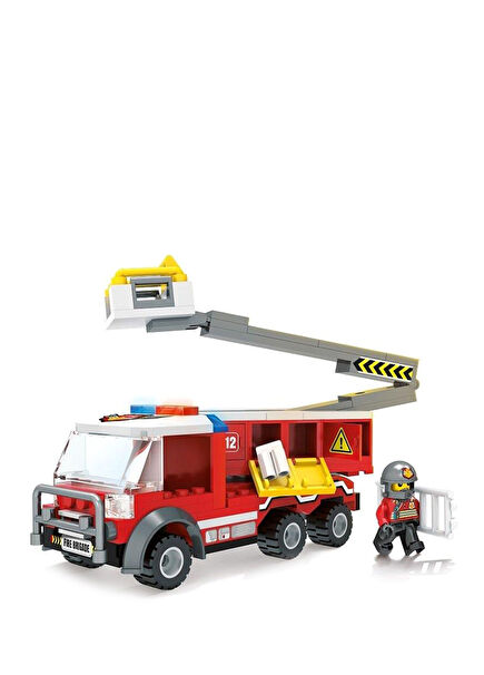 MyFireBrigade Fire Truck Toy Building Set with Lift KB0814