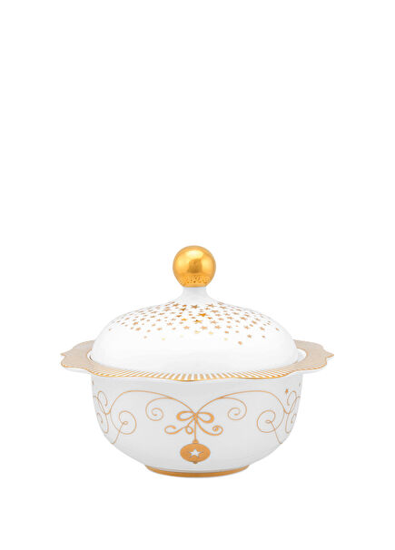 Royal Gold White Beyaz Porselen Şekerlik