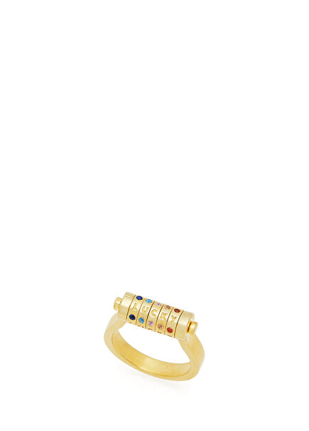 Lucky 925 Sterling Silver 18K Gold Plated Women's Ring