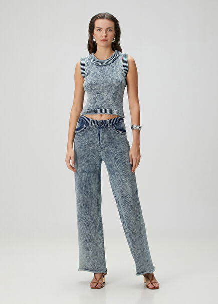 Beren Blue Knit Pants