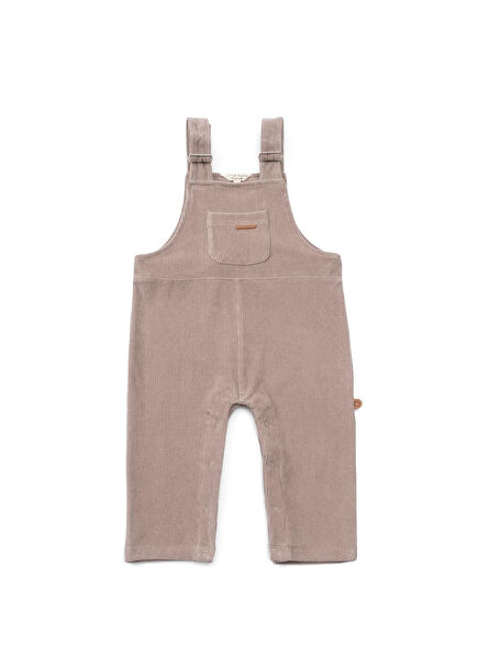 Kahve Kadife Kız Çocuk Salopet 