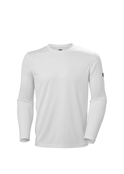 HH Tech Crew LS 2.0 UV Beyaz Uzun Kollu Erkek Spor T-Shirt