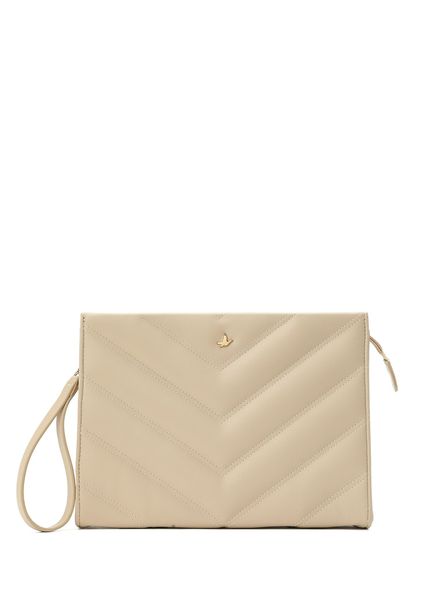 Ecru Quilted Women's Hand Portfolio