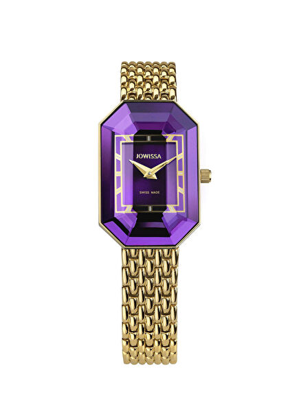 Facet Emerald Gold Steel Women's Wristwatch