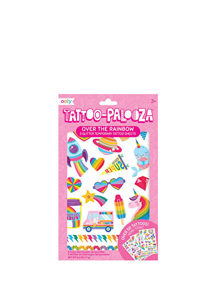 Over The Rainbow Tattoo Palooza Temporary Tattoo Set