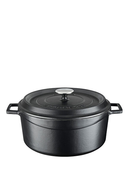 Cast Iron Monolithic Edition Series Black Round Pot 28cm