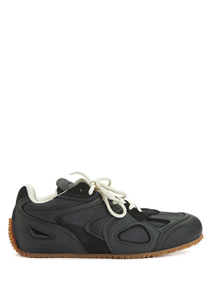Siyah Kadın Deri Sneaker