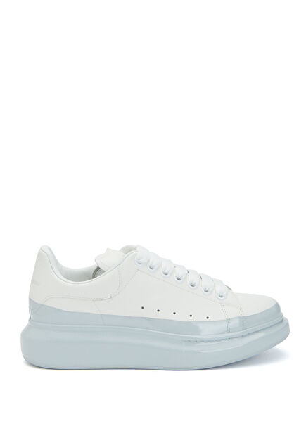 Oversized Mavi Beyaz Kadın Deri Sneaker