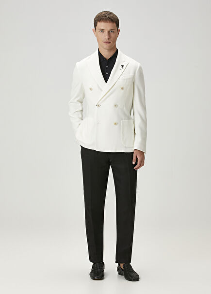 Black Waist Corded Linen Trousers