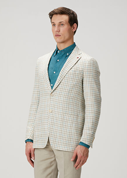 White Checkered Jacket