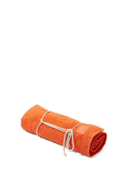 Turuncu Logo Jakarlı Plaj Havlusu