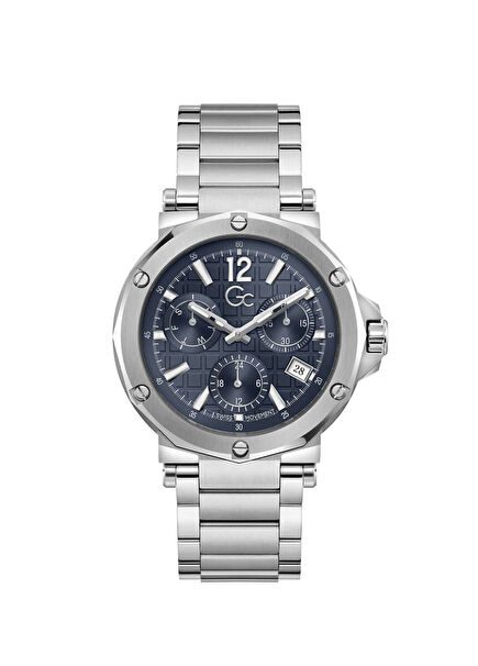 GCY53009G7M Metalik Gri Çelik Erkek Kol Saati