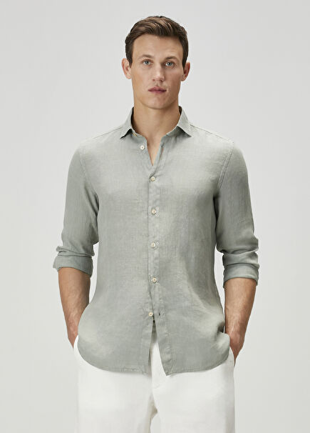 Light Green Linen Shirt