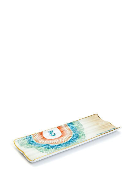 Desenli Porselen Servis Tabağı