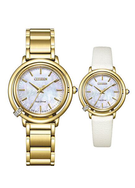 EM1092-64D Gold Color Unisex Watch with Replacement Strap