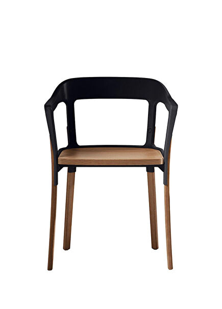 Steelwood Natural Black Armchair