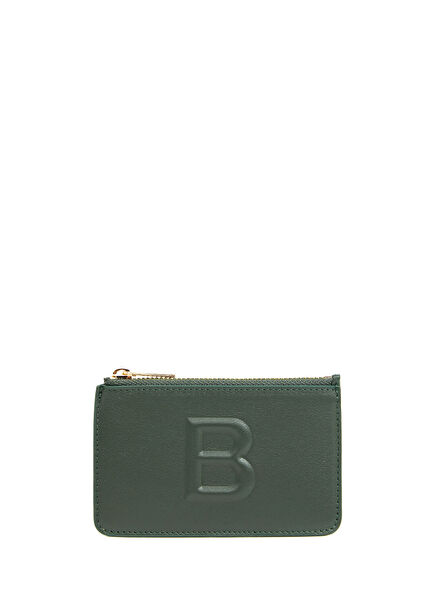 Bea Green Women's Leather Card Holder