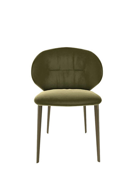 Drop Juniper Velvet Armless Chair