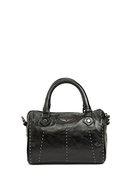 Sunny XS Vibe Gri Kadın Rugan Deri El Çantası